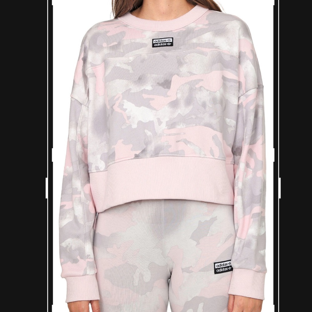 Adidas | Pink Camouflage Sweater